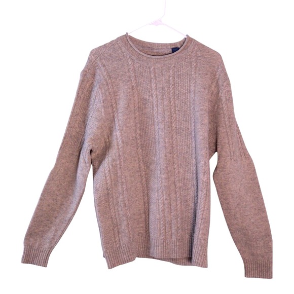 Tommy Bahama Other - Tommy‎ Bahama Men's XL Brown Lambs Wool Blend Sweater Grandpa Sweater Fisherman